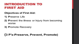Introduction to first aid | PDF