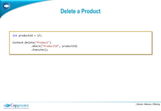 Delete a Product




                   | Sector, Alliance, Offering
 