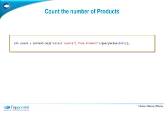 Count the number of Products




                               | Sector, Alliance, Offering
 