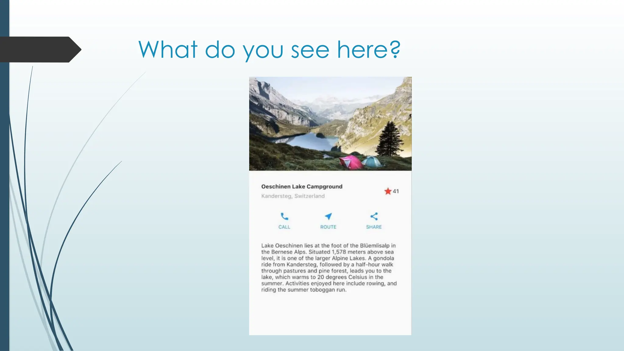 What do you see here?
 