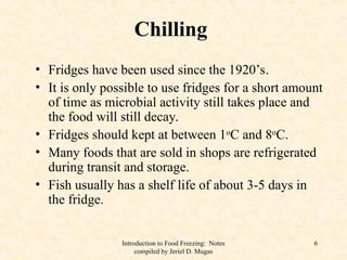 Fridge Introduction Introduction to Food Freezing, First lesson | PPT