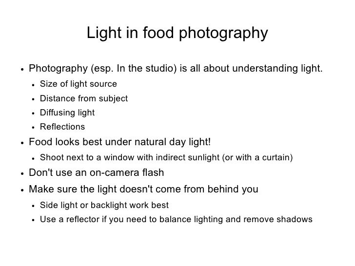 Introduction To Food Photography