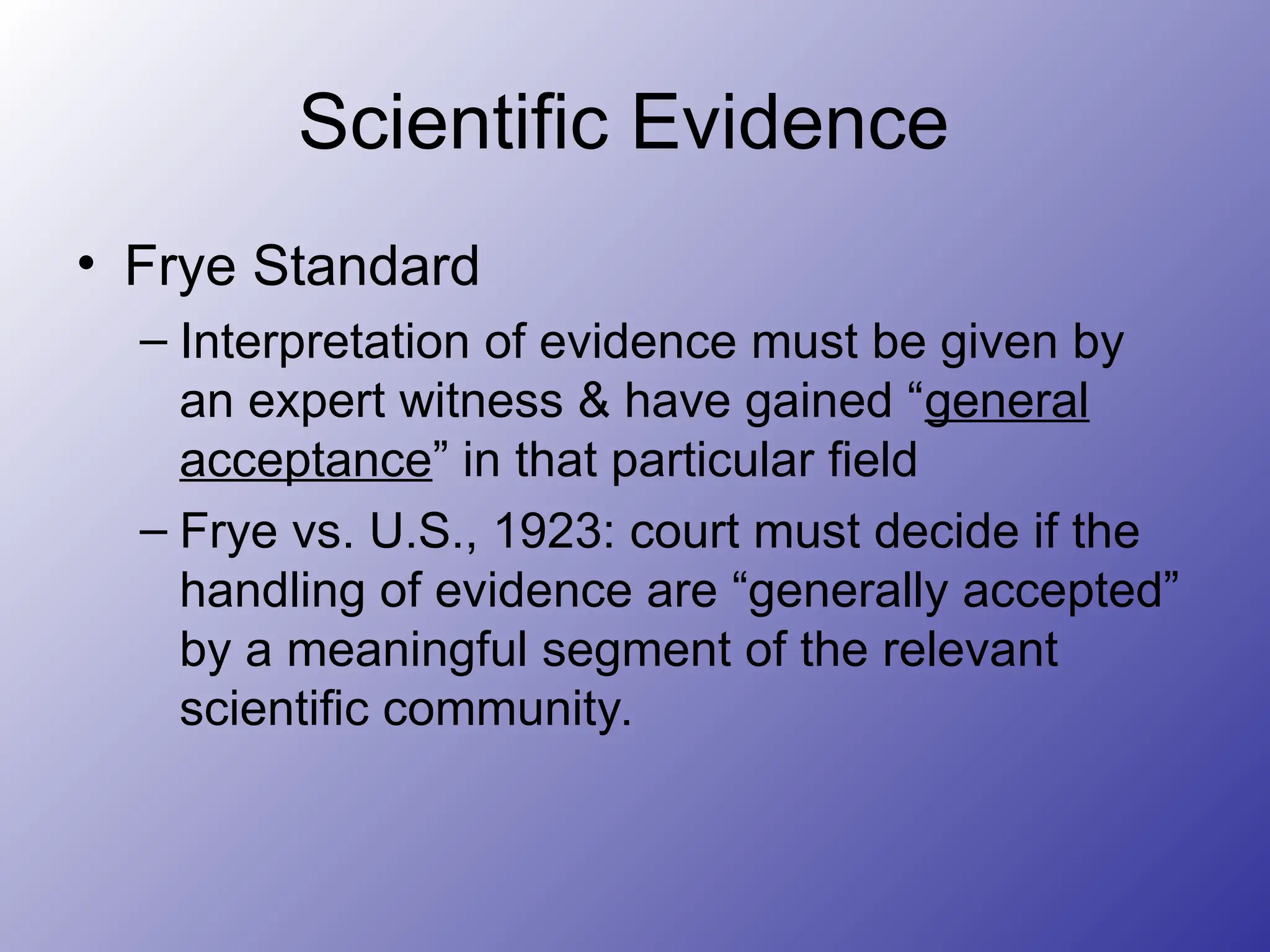Introduction to Forensic Science Evidence.ppt