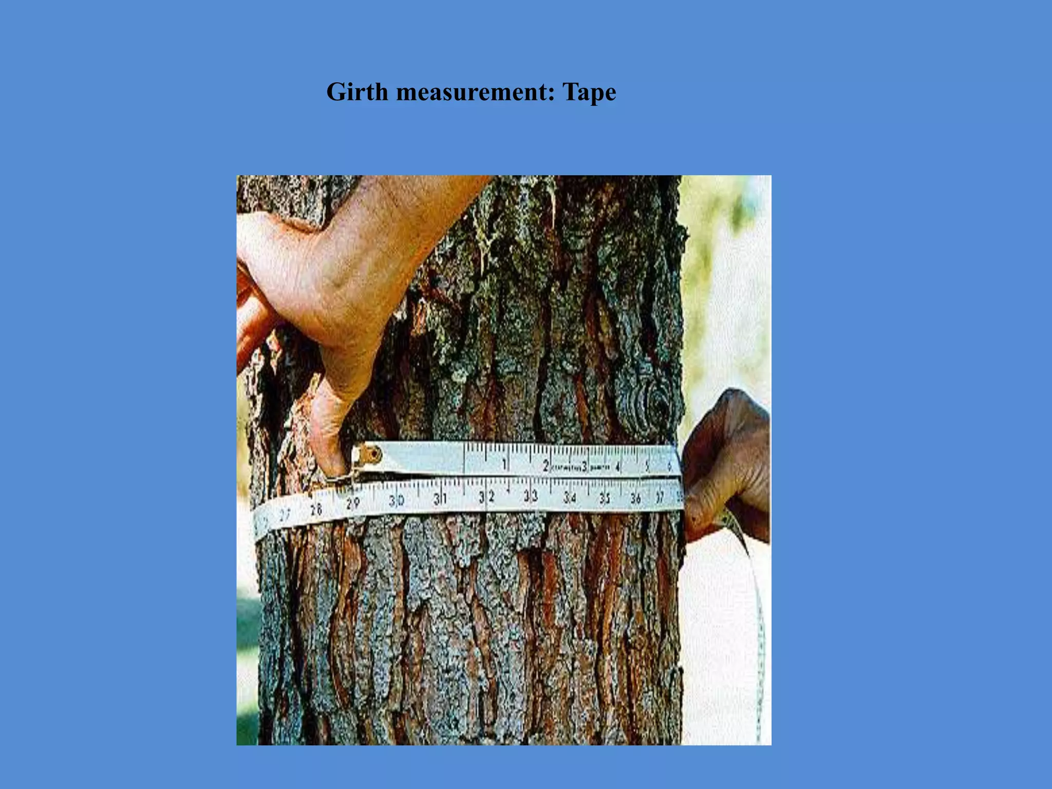 Girth measurement: Tape
 