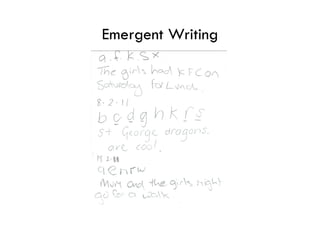 Emergent Writing
 