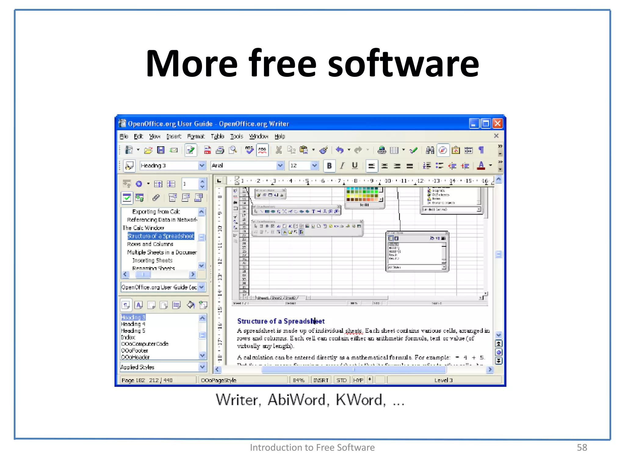 More free software




     Introduction to Free Software    58
 