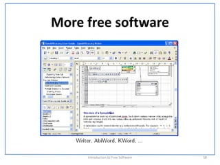 More free software




     Introduction to Free Software    58
 