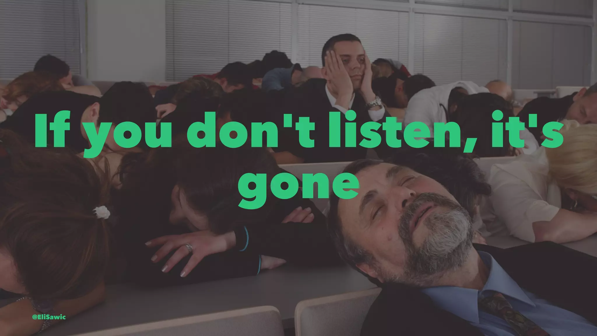 If you don't listen, it's gone @EliSawic 