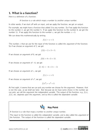 Introduction to functions | PDF