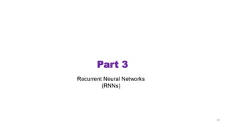 Part 3
20
Recurrent Neural Networks
(RNNs)
 