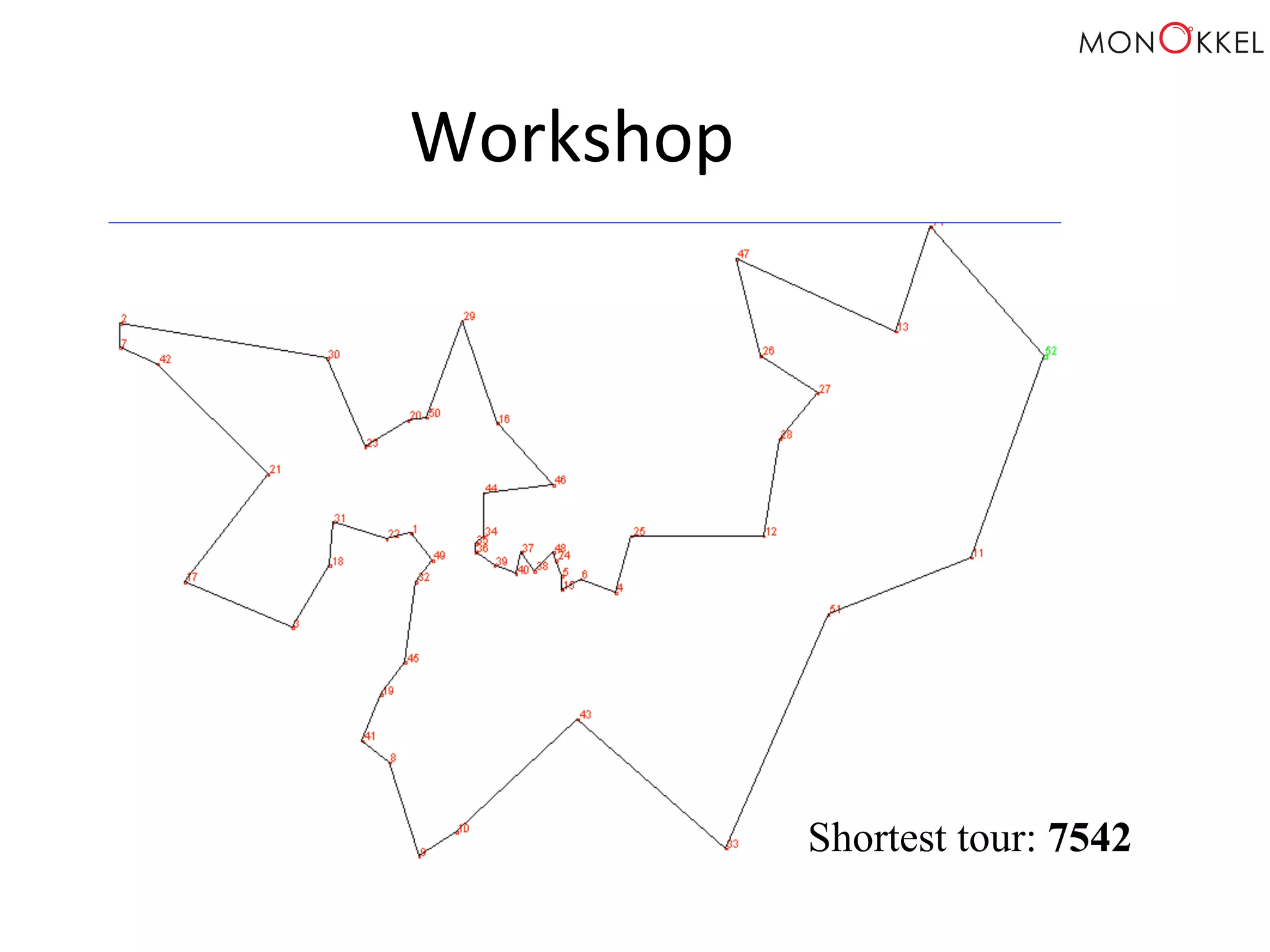 Workshop Shortest tour: 7542 