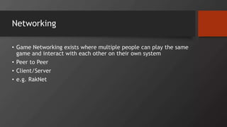 Game Engine : Concepts & Components