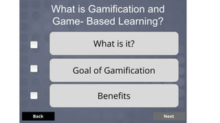 Introduction to Gamification and Game Based Learning | PPTX