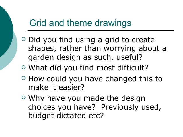 Garden Design Grid introduction to garden planning and design session 5 Garden Design Grid introduction to garden planning and design session 5