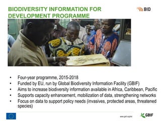 Introduction to GBIF for the African Open Science Platform/Melianie ...