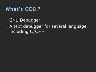 Introduction to gdb | PPT