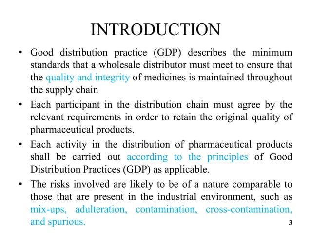 Good Distribution Practices | PPTX