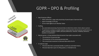 GDPR Privacy By Design
• Privacy must now be designed into data processing by default
• Data controllers/processors not es...