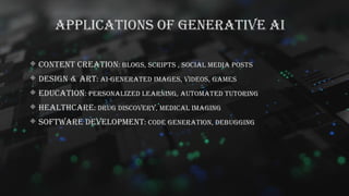 Introduction to Generative AI and information | PPTX