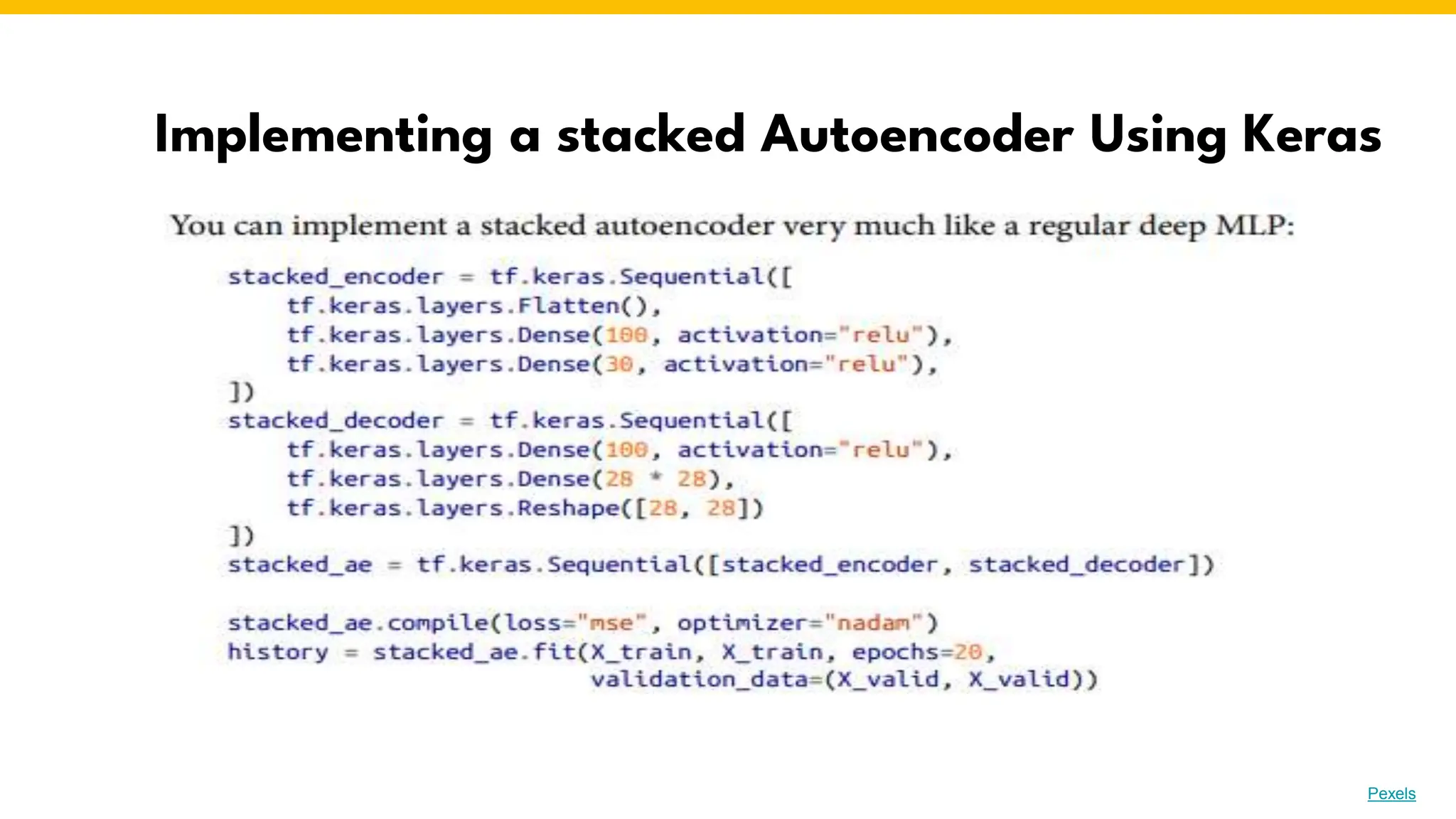 Implementing a stacked Autoencoder Using Keras
Photo by Pexels
 