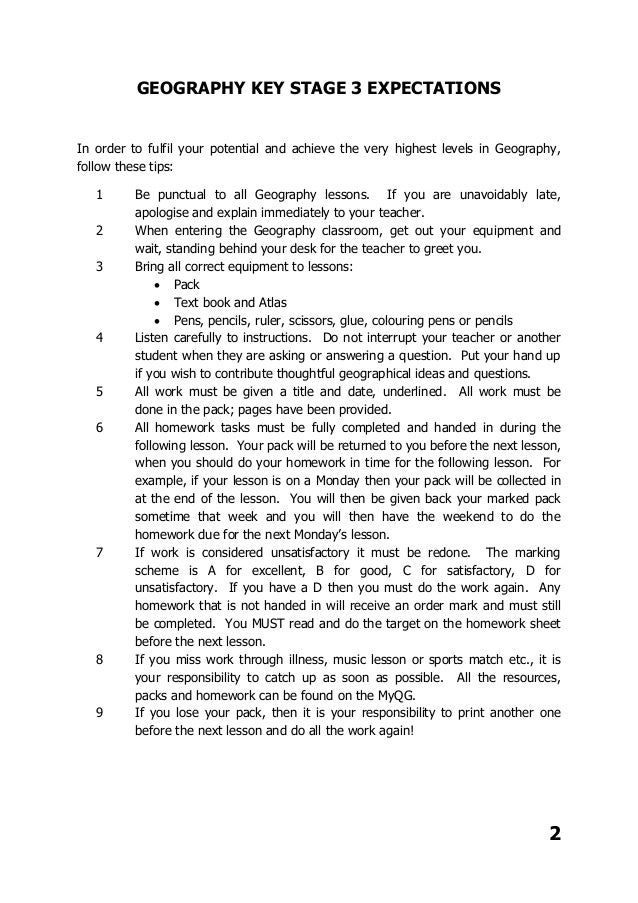 Geography homework answers