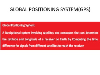 GLOBAL POSITIONING SYSTEM(GPS)