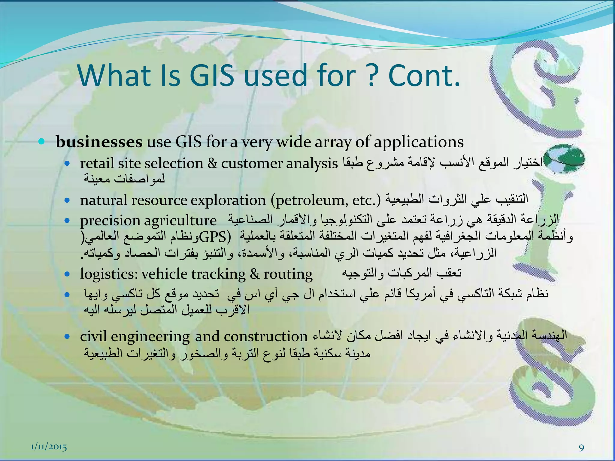 Introduction To GIS | PPTX
