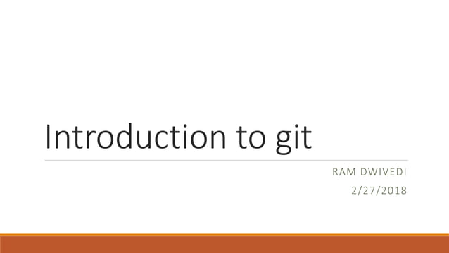 Introduction to git | PPT