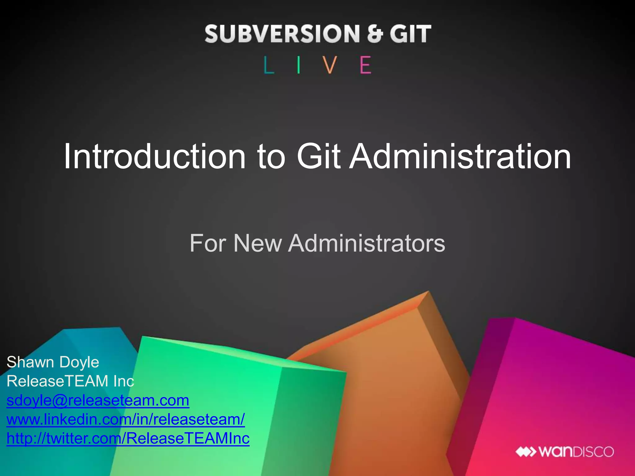 Introduction to git administration | PPT