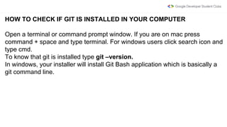Introduction to git and Github | PPTX
