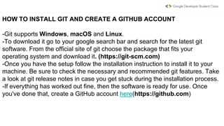 Introduction to git and Github | PPTX