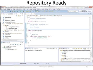 Introduction to Github 47
Repository Ready
 