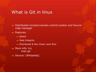 Linux GIT commands | PPT