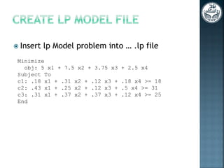 Open Lpk File Introduction to glpk | PDF