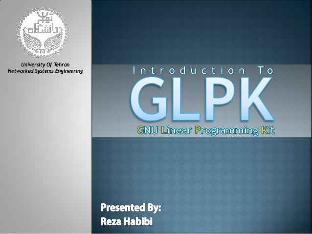 Introduction to glpk