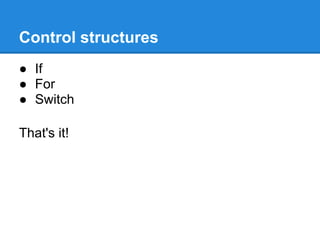 Introduction to Go programming language | PDF