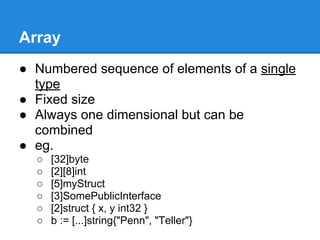 Introduction to Go programming language | PPT