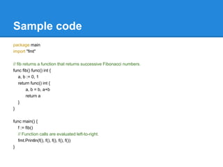 Introduction to Go programming language | PPT