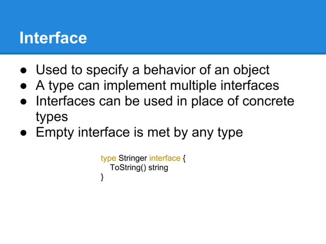 Introduction to Go programming language | PPT