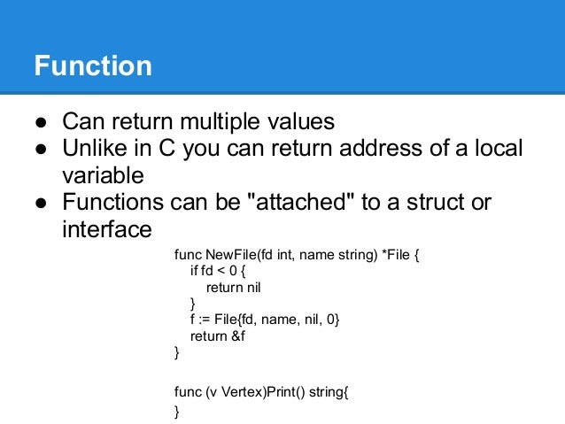 Introduction to Go programming language