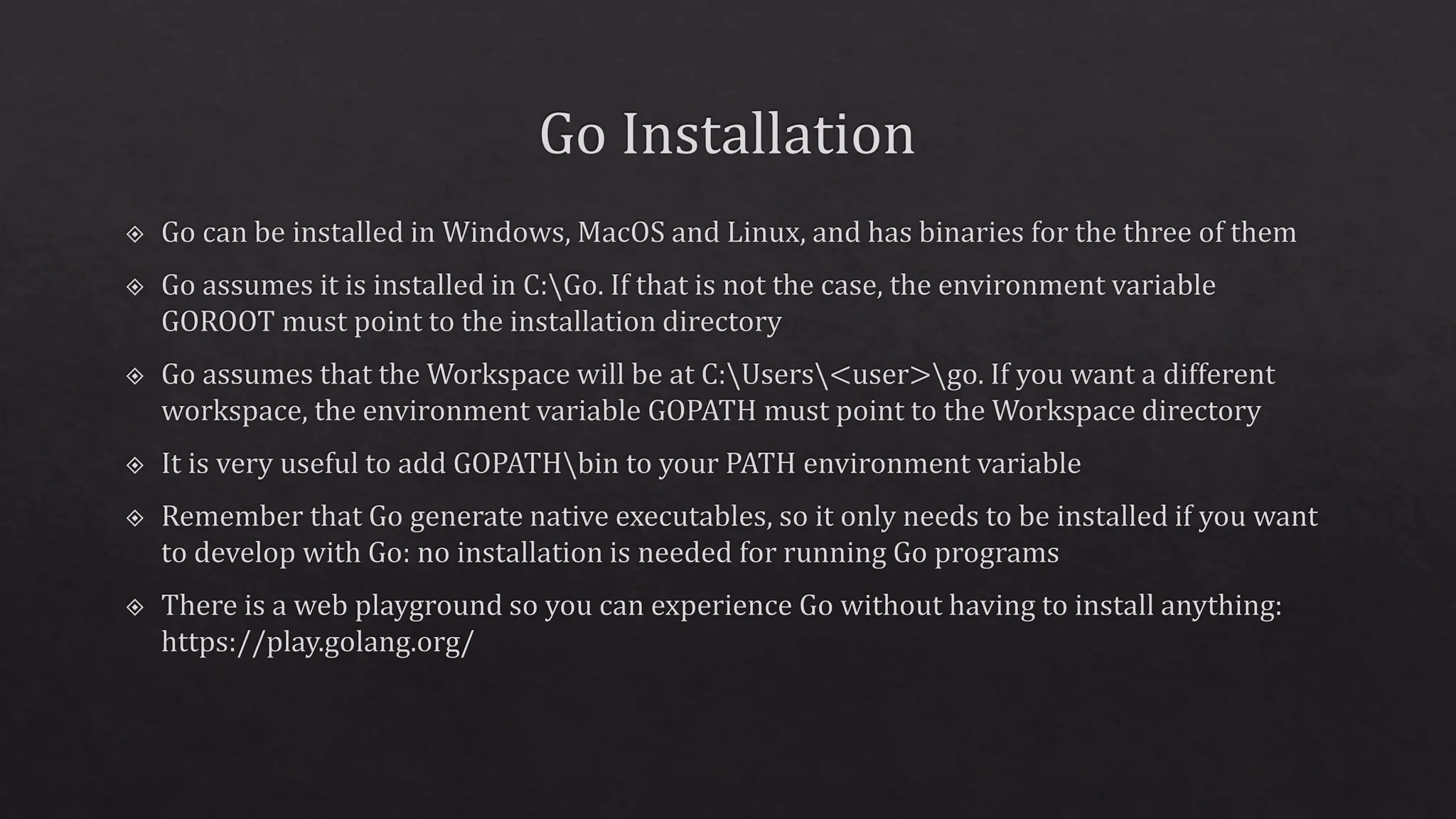 Introduction to Go | PPTX