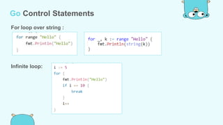 Introduction to go lang | PPTX