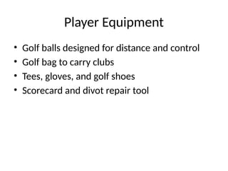 Introduction to Golf PowerPoint Presentation | PPTX