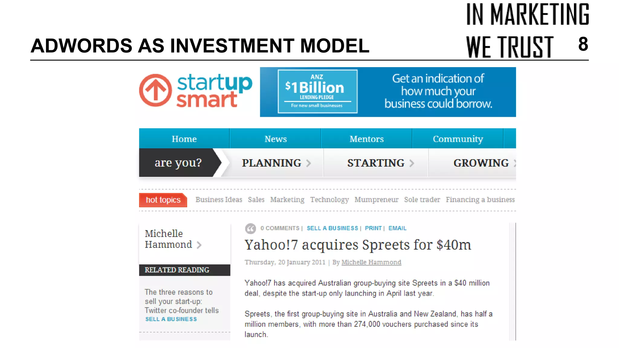ADWORDS AS INVESTMENT MODEL 8
 