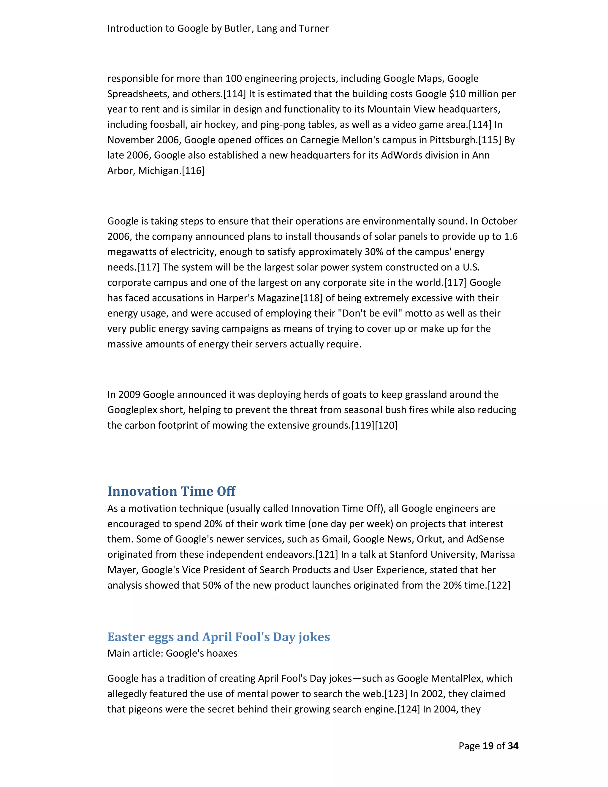 Introduction To Google By Butler, Turner And Lang Without Coverpage