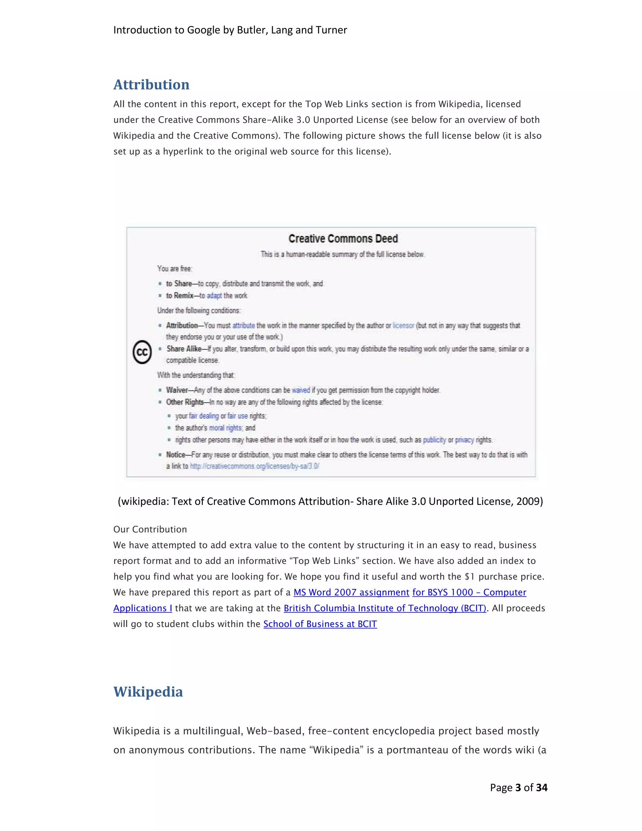 Introduction To Google By Butler, Turner And Lang Without Coverpage