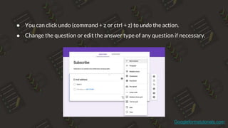 Google forms tutorial - Create a form in few minutes | PPTX