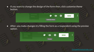 Google forms tutorial - Create a form in few minutes | PPTX