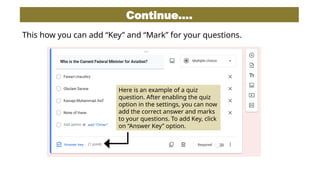 Google Form Questionire Introduction Example Introduction to Google Forms By Jawad Ahmed | PPTX
