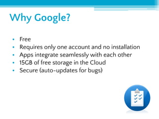 Introduction to Google Productivity Tools for Office and Personal Use | PDF